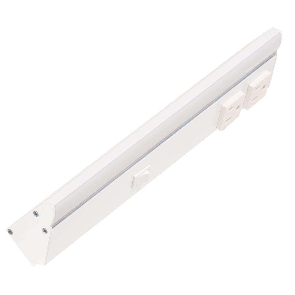 12.5" 4 watt 120 volt Daylight White LED Lighted Power Strip 1