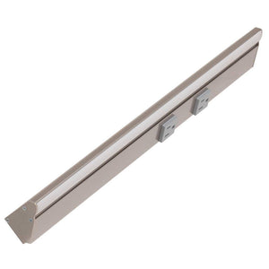 18.5" 9 watt 120 volt Cool White Satin Nickel Remote Power Series LED Lighted Power Strip 1