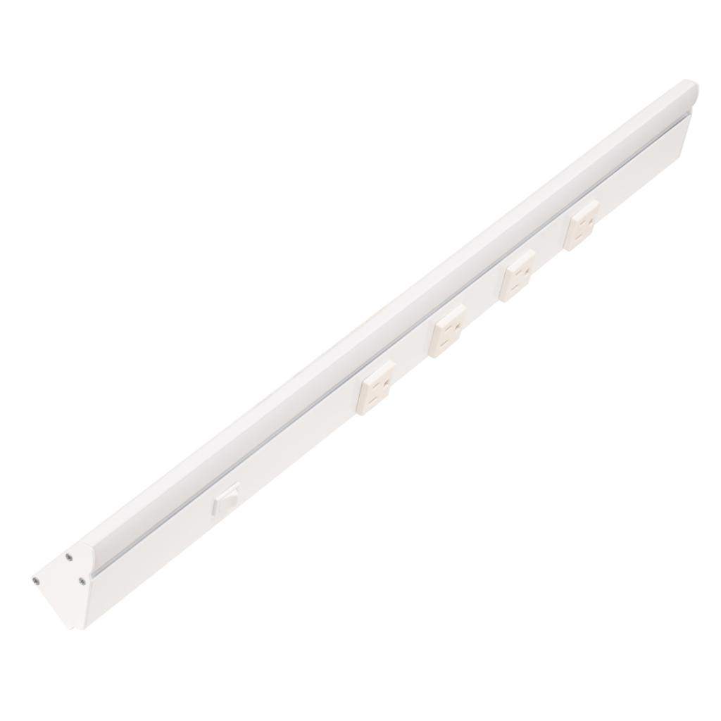 24.5" 8 watt 120 volt Daylight White LED Lighted Power Strip 1