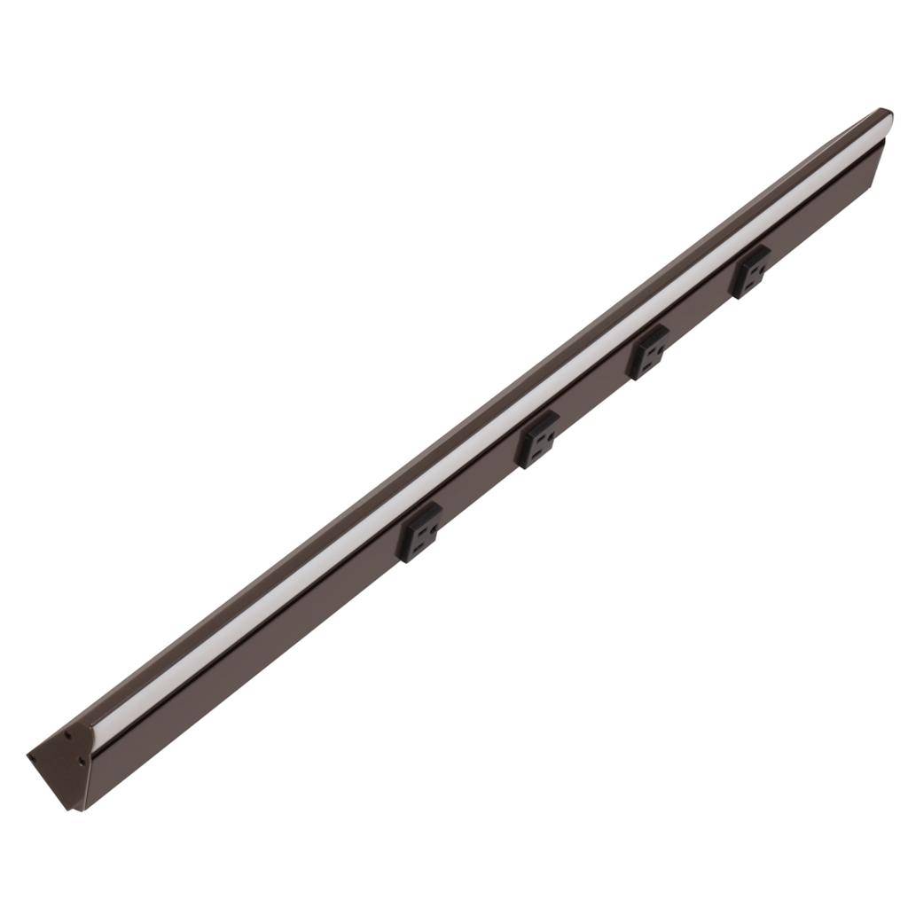 30.5" 15 watt 120 volt Warm White Bronze Remote Power Series LED Lighted Power Strip 1