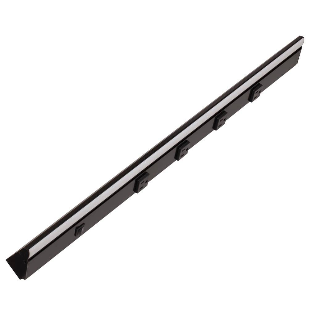 30.5" 10 watt 120 volt Natural White Black LED Lighted Power Strip 1