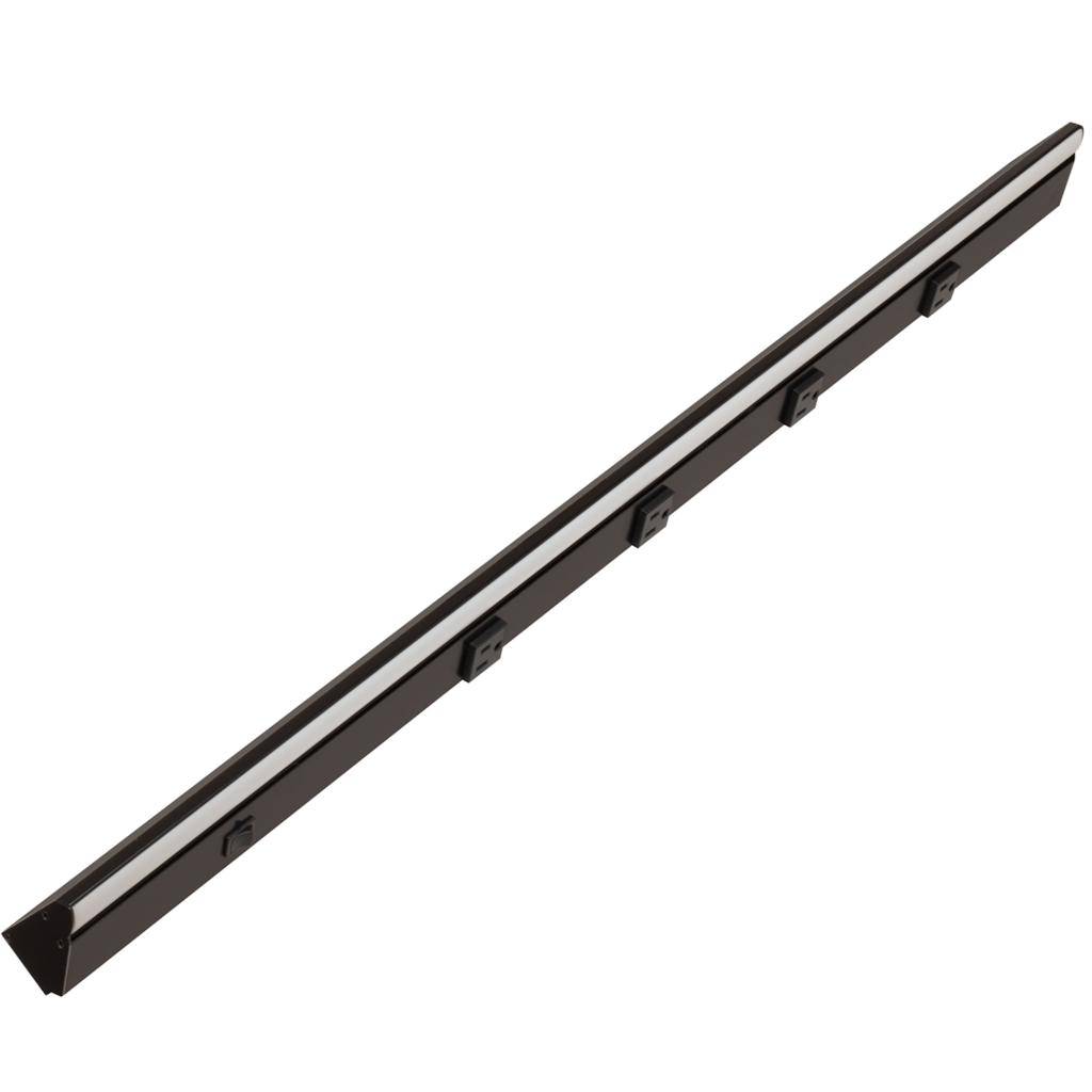 36.5" 12 watt 120 volt Natural White Black LED Lighted Power Strip 1