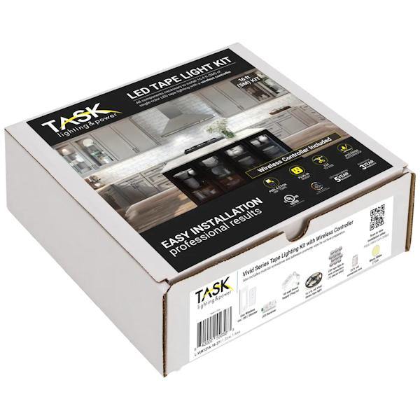 16' 12 volt 4000K Cool White Dimmable Tape Light Kit 4