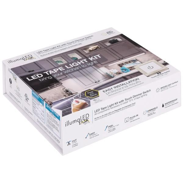 16' 12 volt Cool White Dimmer Switch Plug-in Tape Light Kit (5 Pack) 6