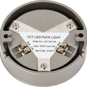 2.4 watt 12 volt Tunable Dark Silver Ultra Thin Series Dimmable Puck Light 2