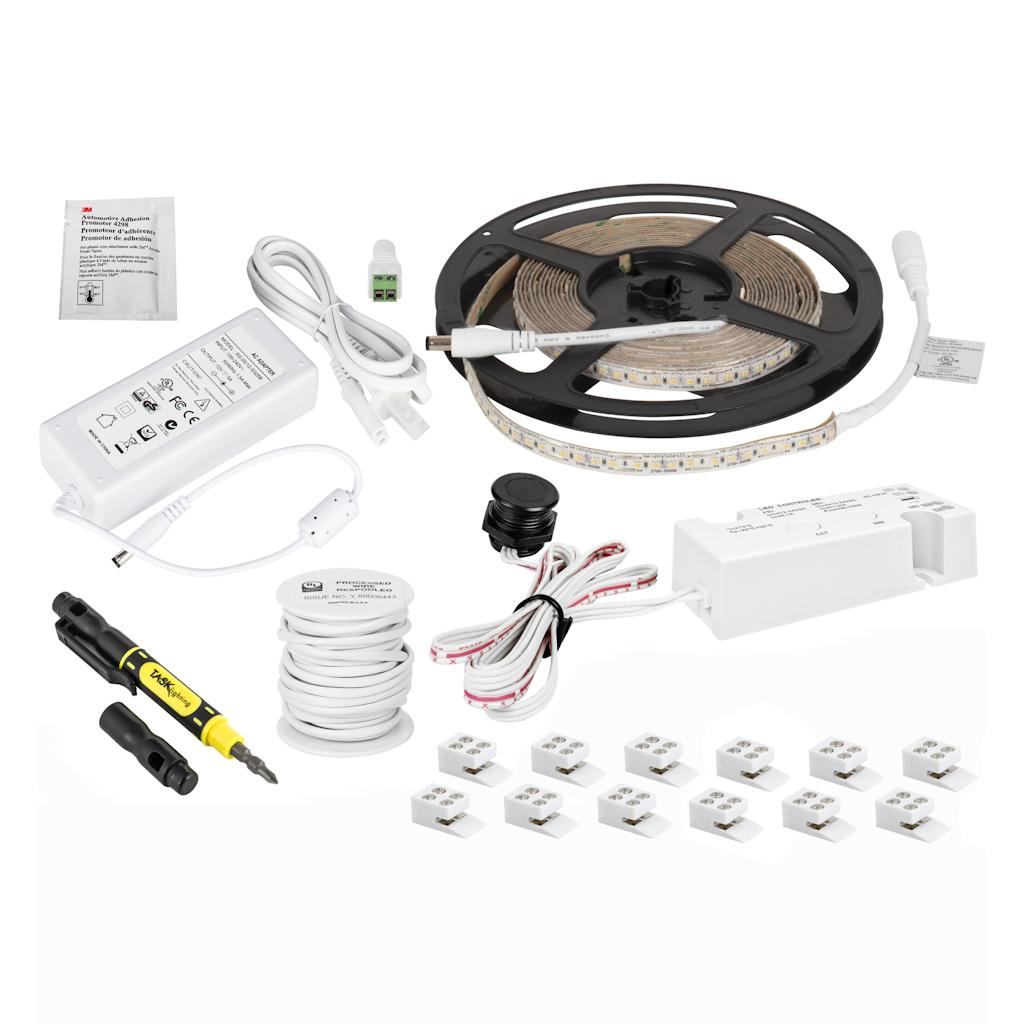 16' 12 volt 2700-6000K Tunable Dimmable Tape Light Kit 1