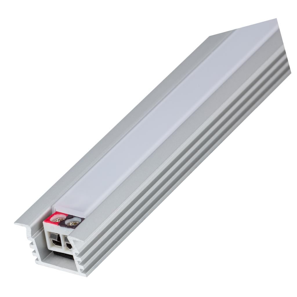 8.6" 2 watt 24 volt 4000K Cool White Recessed Radiance Series LED Under Cabinet Fixture 1