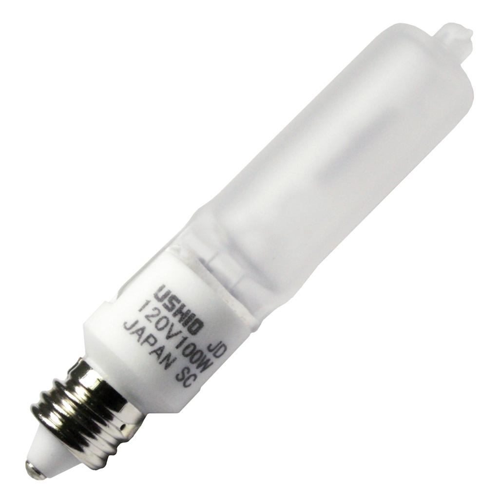 100 watt 120 volt T4 Miniature Candelabra Screw Base 2800K Warm White 1
