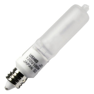100 watt 120 volt T4 Miniature Candelabra Screw Base 2800K Warm White 1