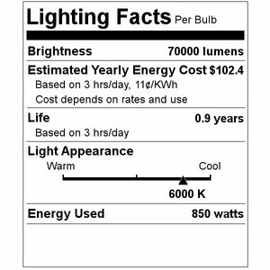 850 watt 90 volt SPEC Base Metal Halide 2