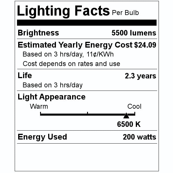 200 watt 47 volt Reflector Enhanced Metal Arc 2