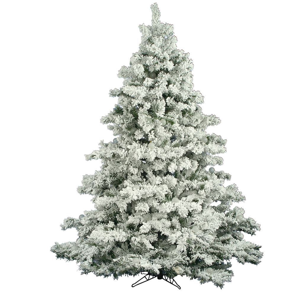 6.5' x 62" Artificial Flocked Alaskan Pine 1