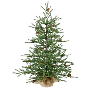2.5' Artificial Carmel Pine with Pine Cones 1