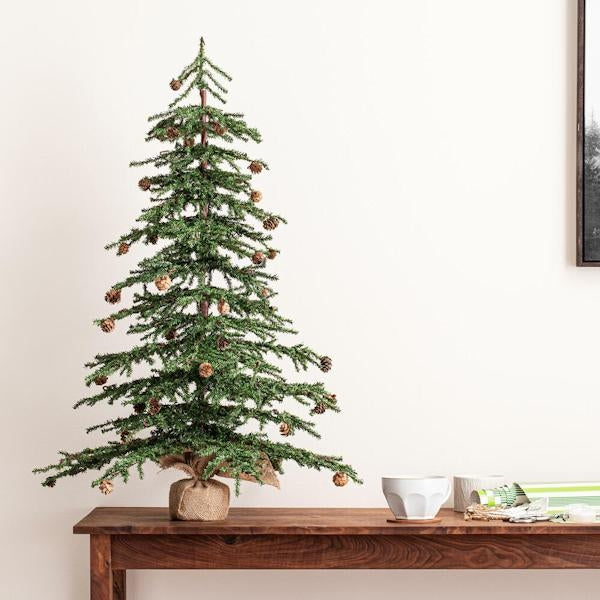 36" Artificial Carmel Pine with Pine Cones 3