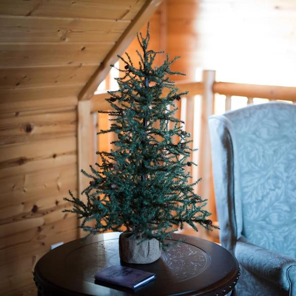 36" Artificial Carmel Pine with Pine Cones 4