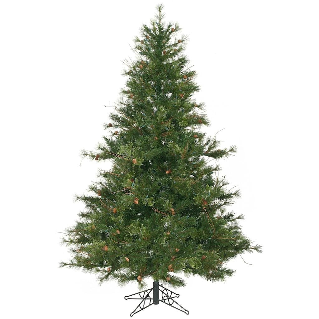 6.5' x 53" Artificial Mixed Country Pine with Pine Cones and Grapevines 1