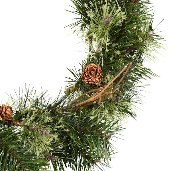 24" Artificial Mixed Country Pine with Pine Cones and Grapevines 2