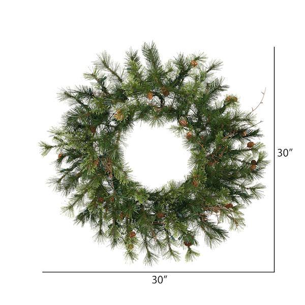 30" Artificial Mixed Country Pine with Pine Cones and Grapevines 2
