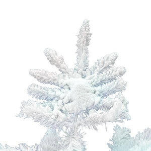 6.5' x 56" Artificial Unlit Flocked White Spruce 2