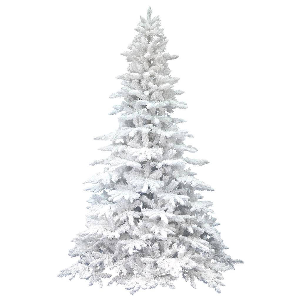 6.5' x 56" Artificial Unlit Flocked White Spruce 1