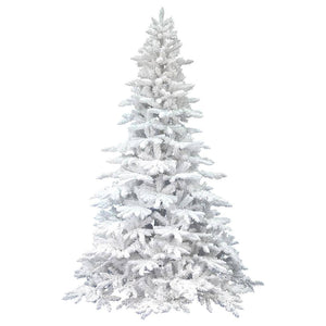 6.5' x 56" Artificial Unlit Flocked White Spruce 1