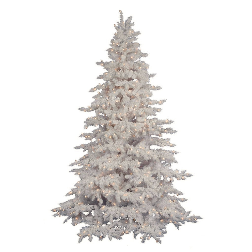 10' x 72" Artificial Flocked White Spruce 1