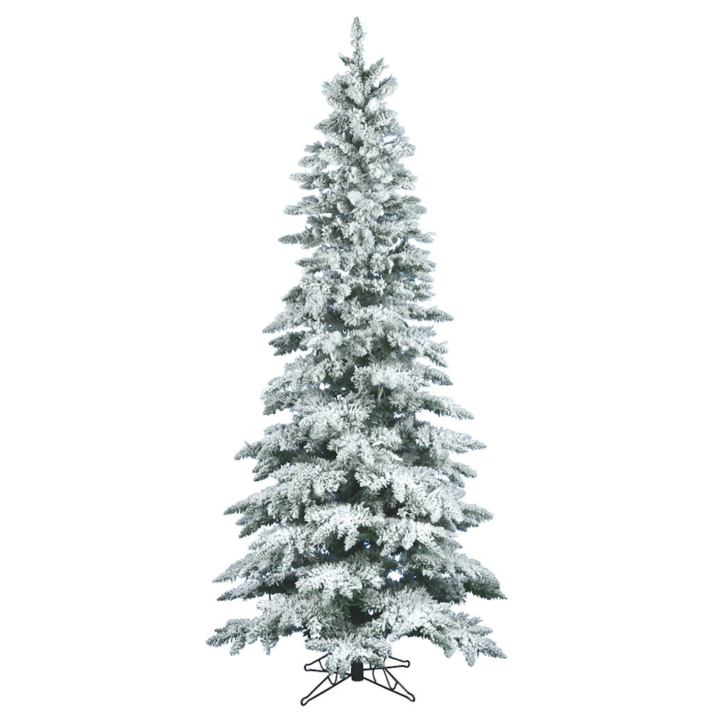 12' x 65" Artificial Flocked Slim Utica Fir 1