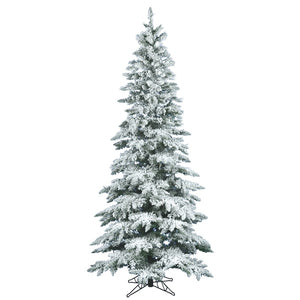 12' x 65" Artificial Flocked Slim Utica Fir 1