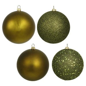 2.4" Olive 4 Finish Ball Ornaments (set of 24) 1