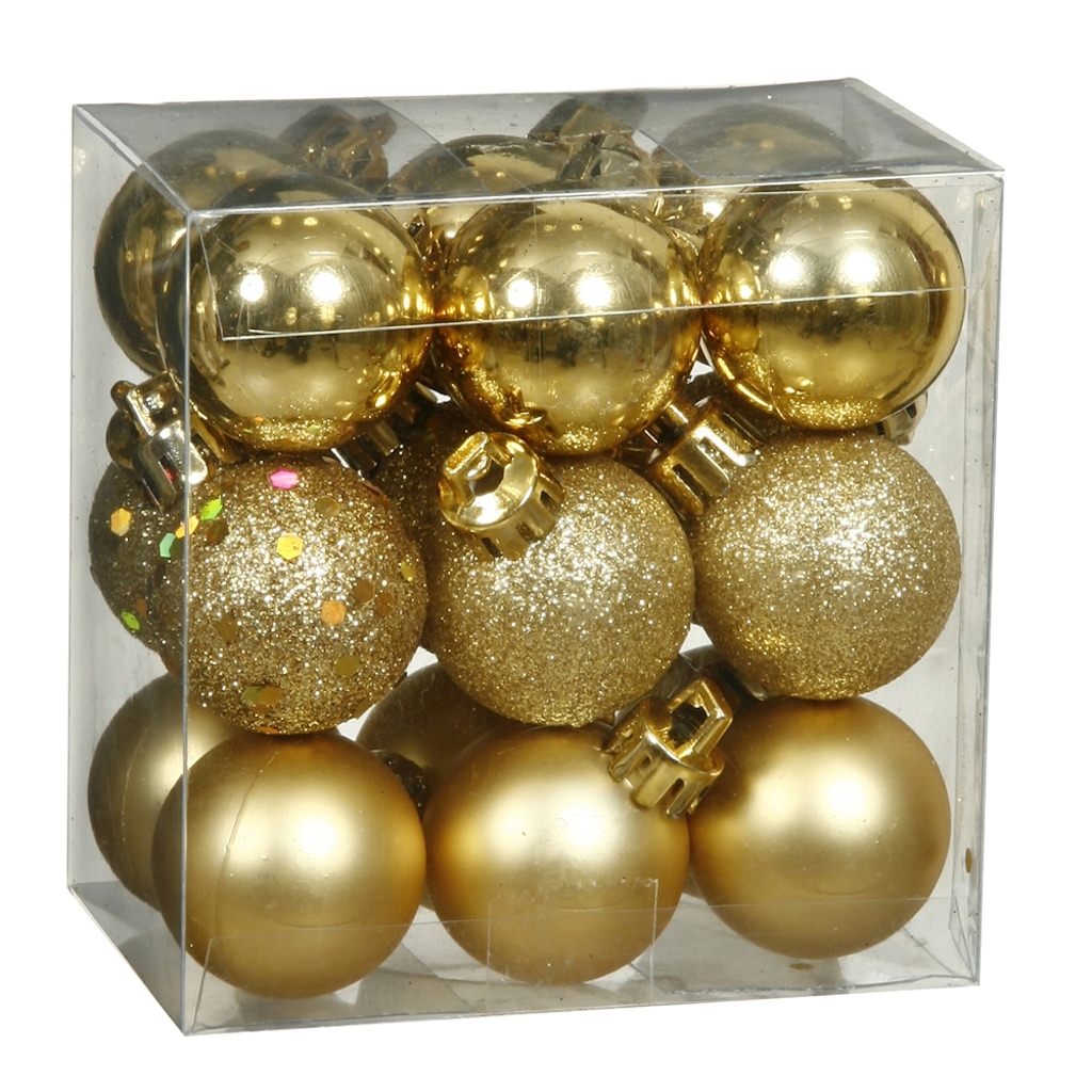 2.75" Gold Matte Shiny Sequin Glitter Ball Ornament (20 pack) 1