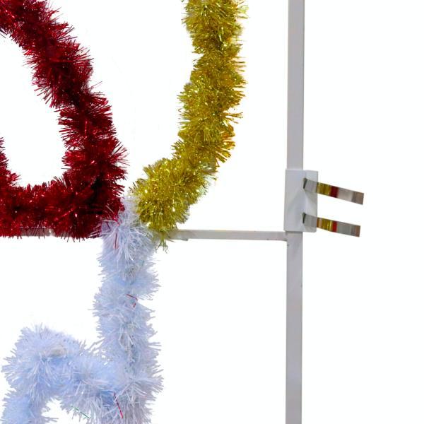 4' Metallic Candle with Halo LED C7 Lights Pole Mount Decoration 2