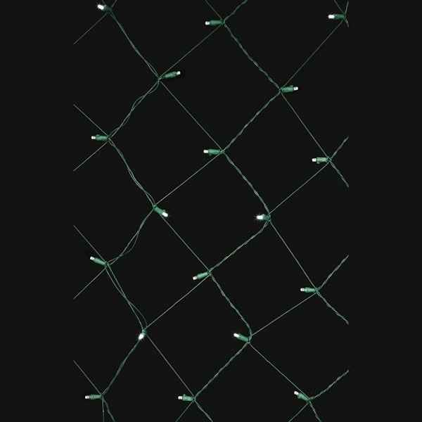 120 Light Green Wire Pure White 6' x 4' Wide Angle LED Net Light String 2