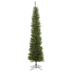 8.5' x 28" Artificial Durham Pole Pine 400 Multi-Color Italian LED Lights 1
