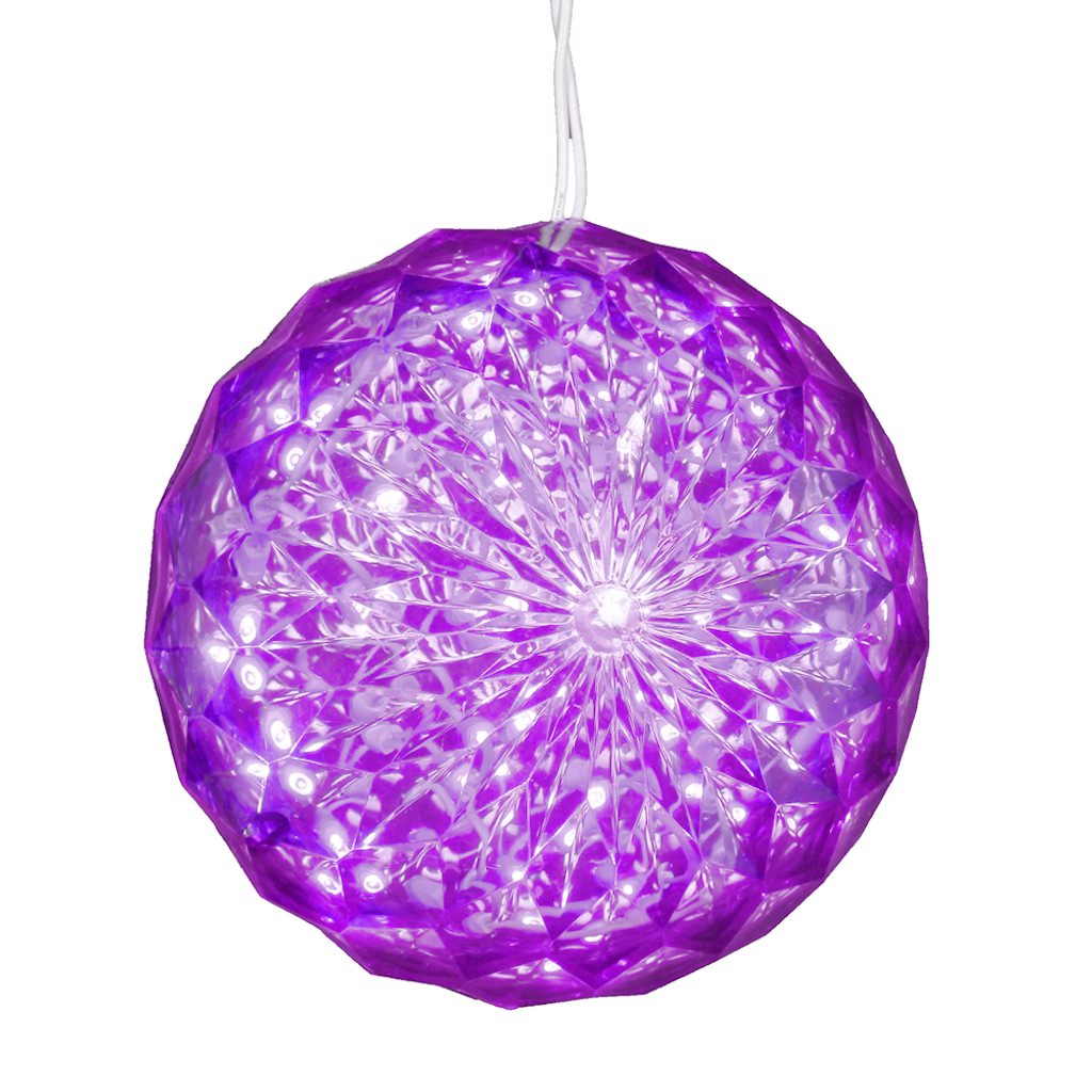 30 Light 6" LED Purple Crystal Ball 1