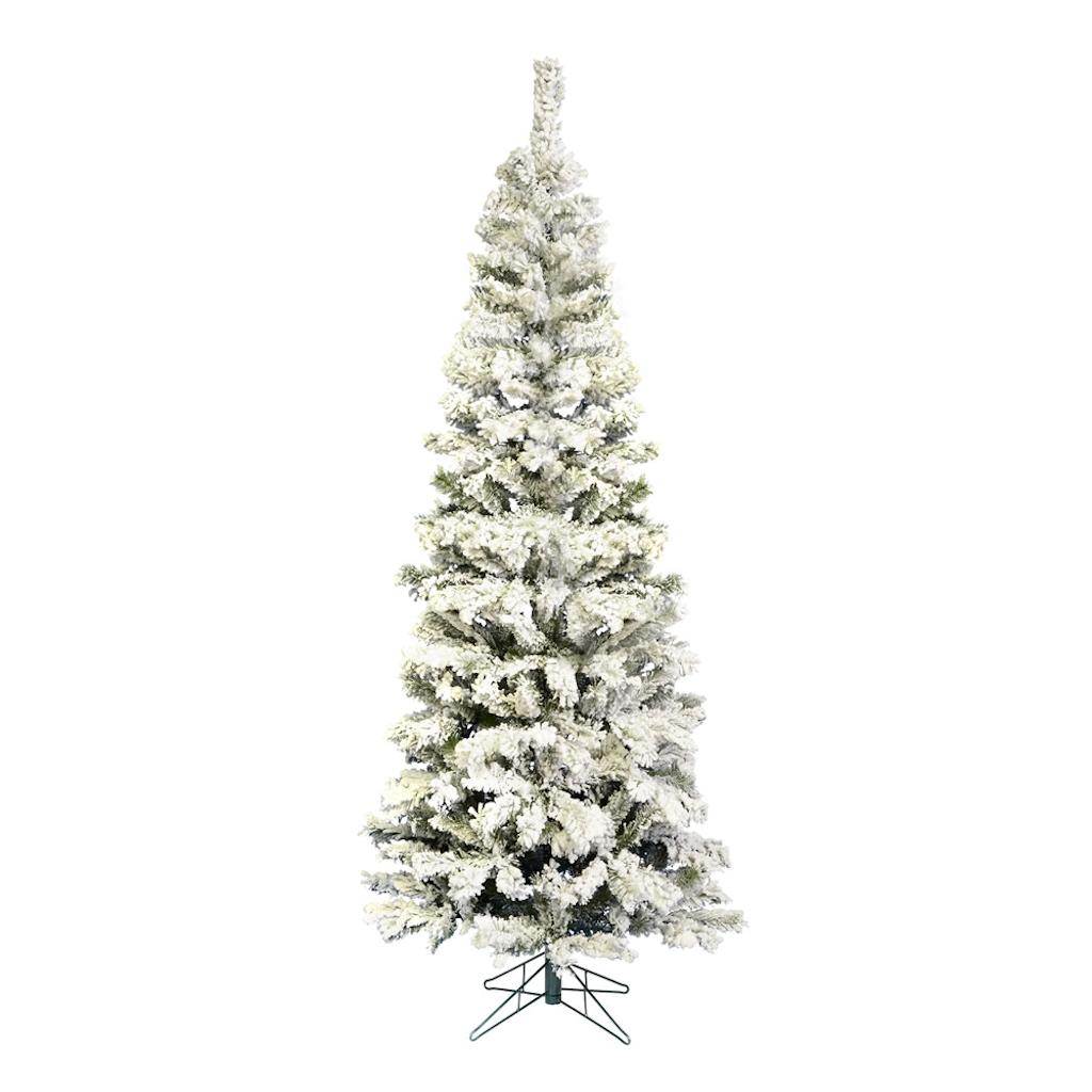 4.5' x 26" Artificial Flocked Pacific Pencil Tree 1