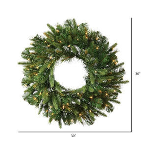 30" Artificial Cashmere Pine Battery Operated Teardrop 30 Warm White Italian LED Lights 2