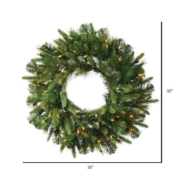 30" Artificial Cashmere Pine Battery Operated Teardrop 30 Warm White Italian LED Lights 2