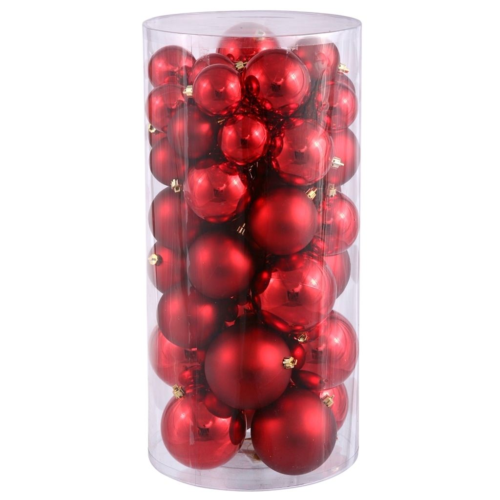 1.5" - 2" Red Shiny Matte Ball Ornament (50 pack) 1