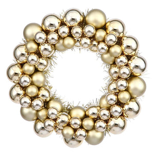 12" Gold Colored Ball Ornament 1
