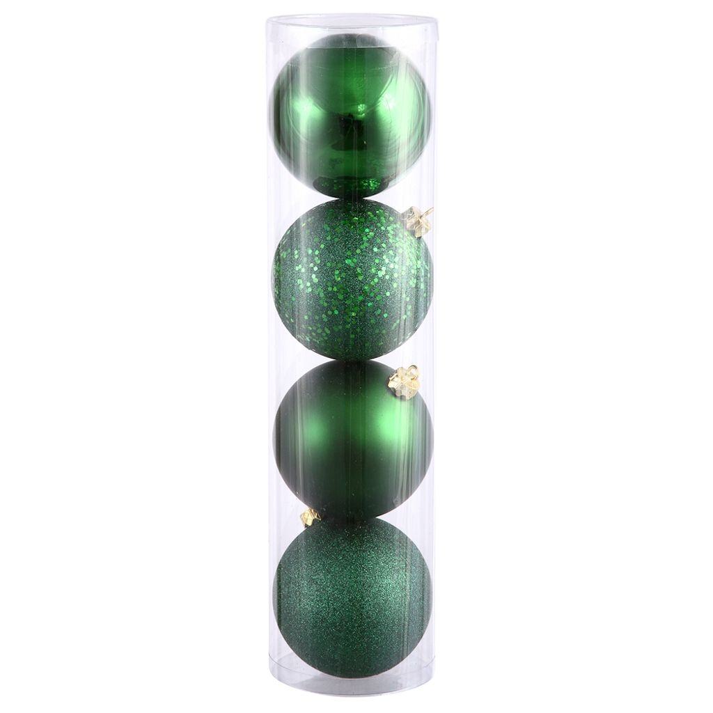 4.75" Emerald 4 Finish Ball Ornament (4 pack) 1