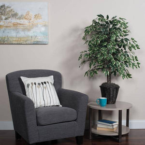 4' Artificial Variegated Ficus Bush 6