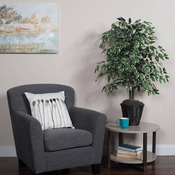 4' Artificial Variegated Ficus Bush 6