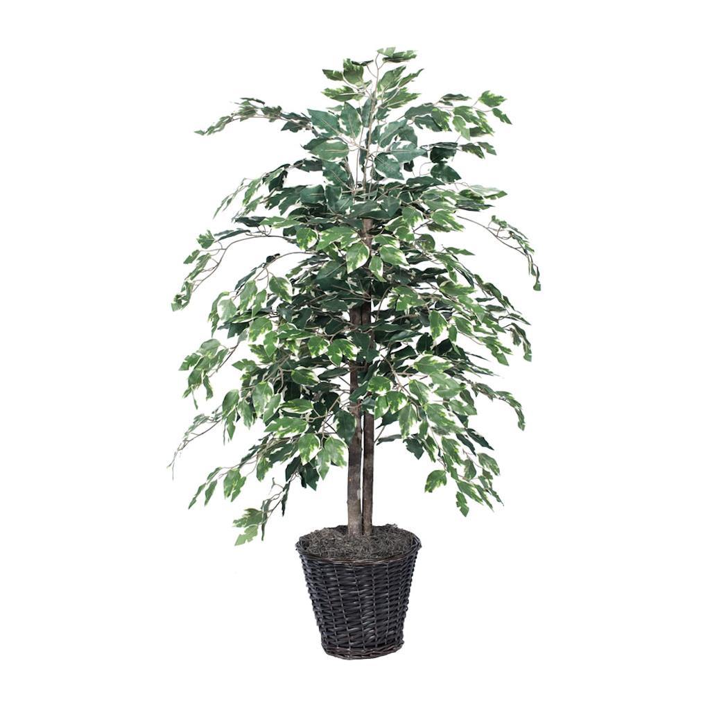 4' Artificial Variegated Ficus Bush 1