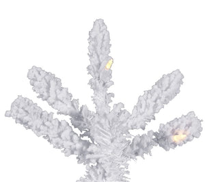 6.5' X 39" Flocked White Slim 300 Warm White Italian LED Lights 2