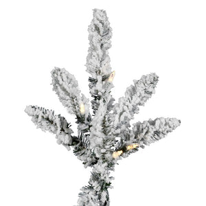 9' x 72" Artificial Flocked Utica 1200 Warm White Italian LED Lights 2
