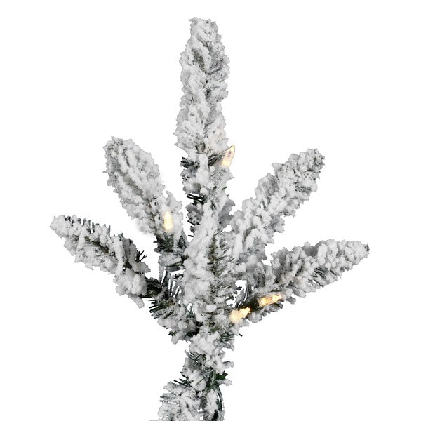 9' x 72" Artificial Flocked Utica 1200 Warm White Italian LED Lights 2