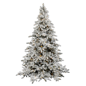 9' x 72" Artificial Flocked Utica 1200 Warm White Italian LED Lights 1
