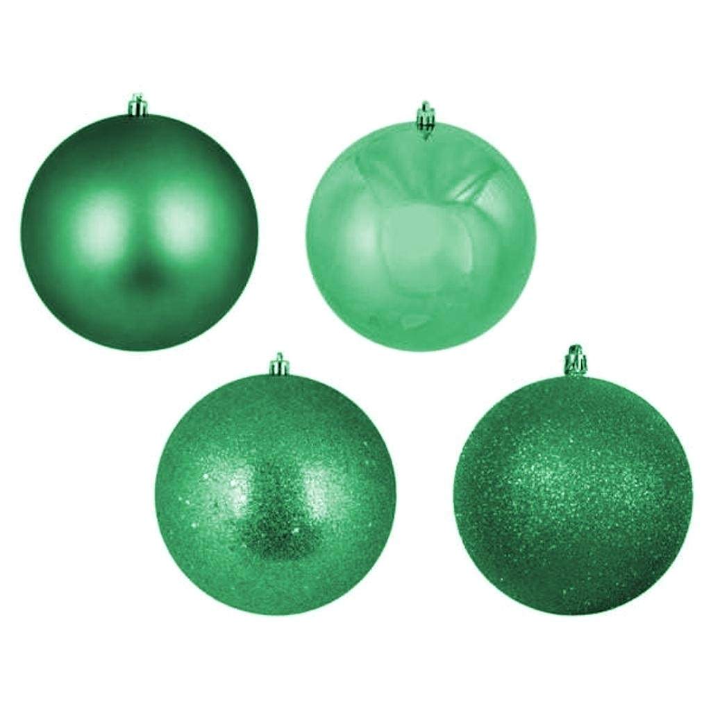 4" Sea Foam 4 Assorted Finish Ball Ornament (12 pack) 1