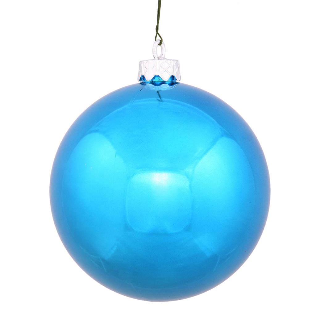 2.4" Turquoise Shiny Ball Ornament (60 pack) 1