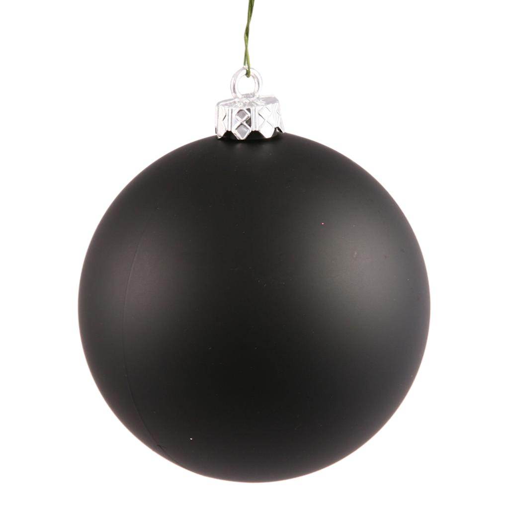 3" Jet Black Matte Finish Ball Ornament (32 pack) 1